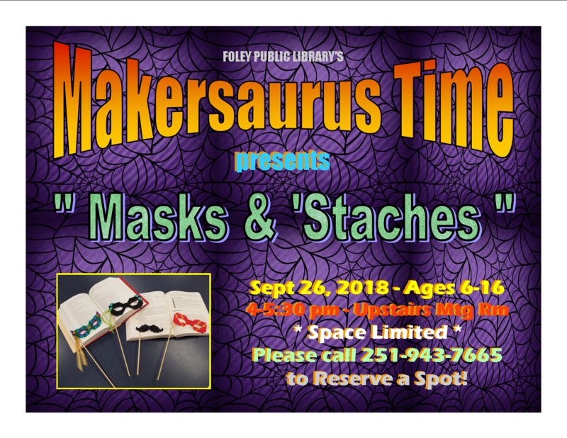 Makersaurus Time “Masks and ‘Staches”