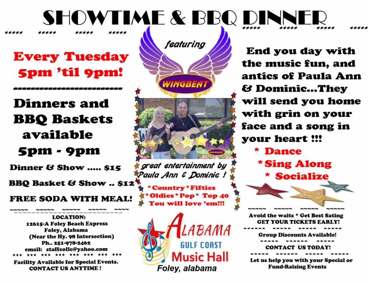 Showtime & BBQ Dinner with “The Favorites Band”